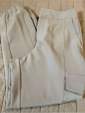 Women's High-Waist Track Joggers in Light Gray